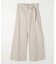 リネン／トリアセテート ハイウエストパンツ