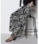 麻調ポリエステル ボタニカルペイズリーパンツ