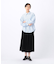 ストライプブロード お袖たっぷりストライプブラウス