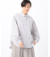 ストライプブロード お袖たっぷりストライプブラウス