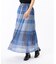 〔 +サイズ 〕 ラミーコットンチェック スカート