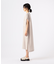 〔 +サイズ 〕 アセテートリネンタッサー  クルーネックロングシャツジレ