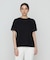 〔 +サイズ 〕 プレーティング天竺 袖シアーTシャツ