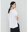 〔 +サイズ 〕 プレーティング天竺 袖シアーTシャツ
