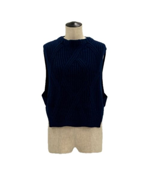 サイズ 〕 マシュマロブークレー ニットベスト｜ギャバジンK．Tの