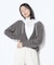 〔 +サイズ 〕 ストレッチモール マシュマロニットショートカーディガン