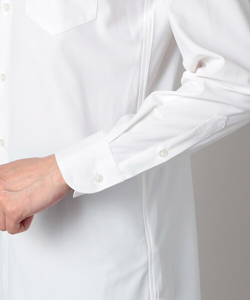 福井産 吸水速乾 2WAY ホワイトドビー シャツ｜コムサ・メンの通販