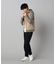 ニットコンビ ジップアップパーカ