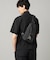 【COMME CA MEN BLACK】ネオプレーントライアングルボディーバッグ