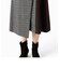 チェック柄 ラップ風スカート