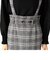 サスペンダー付き チェックスカート