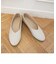 《フェイクレザー》 Ｖカット フラットシューズ
