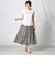 カーネーション　プリント　スカート