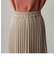 〈ウエストゴム〉フェイクレザー　プリーツスカート