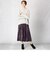 《ウォッシャブル》フェイクレザー　プリーツスカート