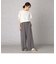 クリンクル加工　ワイドパンツ