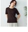 麻混　ニットＴシャツ