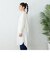 リネン混 バンドカラー ロングシャツ チュニック
