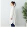 リネン混 バンドカラー ロングシャツ チュニック