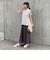 シフォン楊柳 切替 ギャザースカート