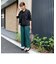 サイドベンツ　ワイドパンツ