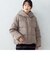 フード付き ショート ダウンコート