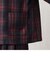 タータンチェック　ノーカラージャケット