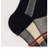 アシンメトリー チェック柄 ソックス