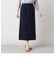 【セットアップ対応】麻混ストレッチナロースカート