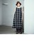 チェック　アッパッパ　ノースリーブワンピース