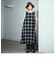 チェック　アッパッパ　ノースリーブワンピース