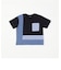 パッチワーク　配色切り替え半袖Tシャツ