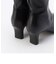 スクエアトゥ　ストレッチショートブーツ