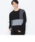 パッチワーク クルーネック ロングスリーブ Ｔシャツ