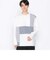 パッチワーク クルーネック ロングスリーブ Ｔシャツ
