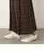 先染め起毛チェック　キュロットパンツ