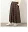 先染め起毛チェック　キュロットパンツ