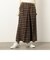 先染め起毛チェック　キュロットパンツ