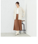 フェイクレザー　プリーツスカート