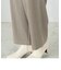 【美しい ベーシックパンツ】ＴＲツイル　ワイドパンツ
