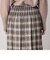 米沢織　ツイードチェック　リバーシブル　ゴムスカート