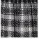 米沢織　ツイードチェック　リバーシブル　ゴムスカート