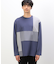 パッチワーク クルーネック ロングスリーブ Ｔシャツ