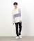 パッチワーク クルーネック ロングスリーブ Ｔシャツ