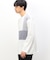 パッチワーク クルーネック ロングスリーブ Ｔシャツ
