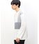パッチワーク クルーネック ロングスリーブ Ｔシャツ