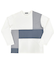 パッチワーク クルーネック ロングスリーブ Ｔシャツ