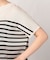 グラデーションボーダー フレンチスリーブ ニットＴシャツ