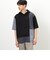 カラーブロック パッチワーク フードＴシャツ