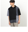 カラーブロック パッチワーク フードＴシャツ